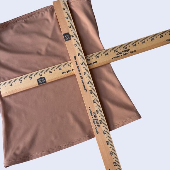 Vassarette Y2K Strapless Tube Top - Beige Minimalist Streetwear - Picture 3 of 5